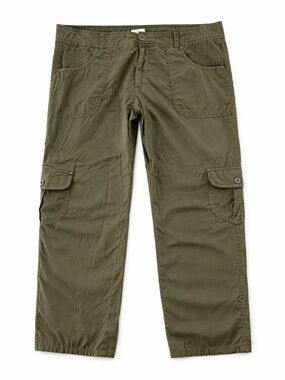 Dash Olive Green Cargo Capri Pants Size 14